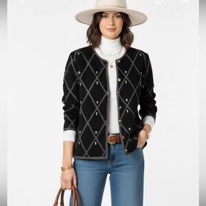 FV Franco 100% Wool Vintage  Pattern Cardigan